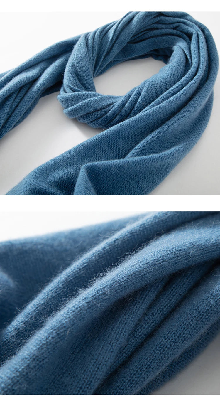 High-Quality Pure Cashmere Knitted Scarf