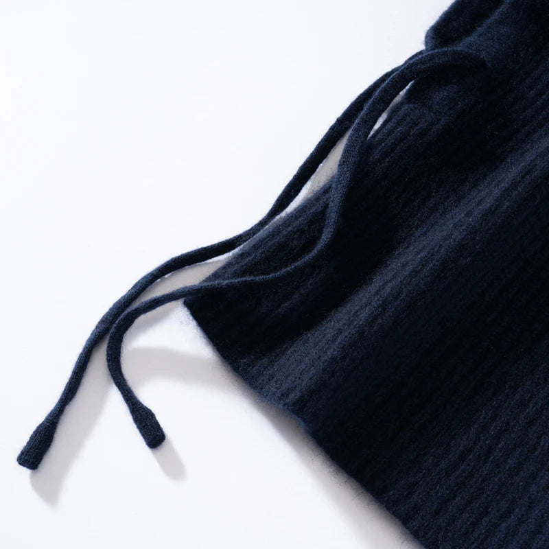 Pure Cashmere Knitted Fashion Scarf And Hat