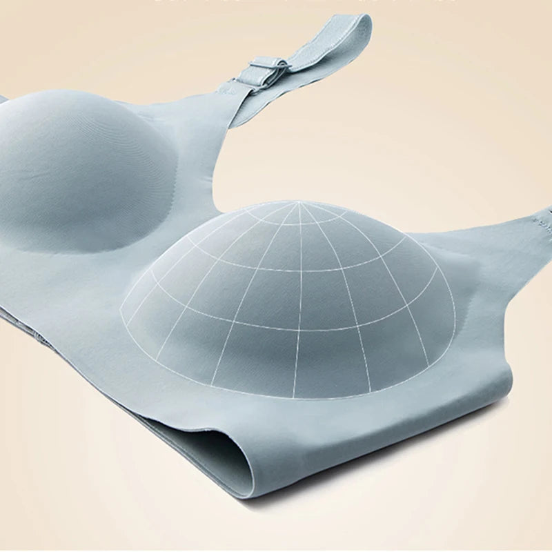 Seamless Thin Soft Deep V-Neck Push-Up Bra