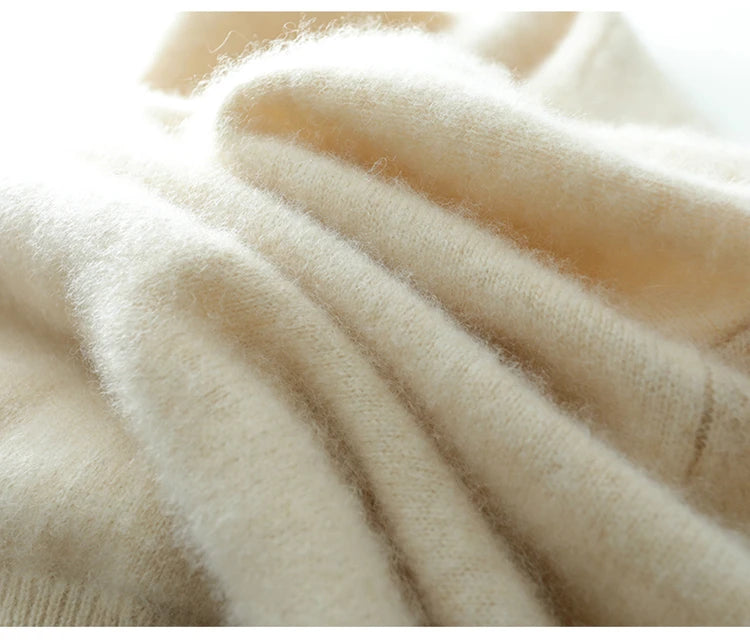 New Pure Cashmere V-Neck Knitted Pullover