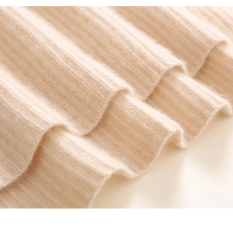 Cashmere Turtleneck Knitted Shawl Scarf